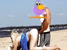 On The Beach Plowed Old Milf Into The Butt