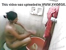 Curvy Telugu Woman Enjoying A Sponge Bath