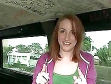 Teen Redhead Babe Taking A Sex Ride In The Bus