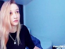 Blonde Teenager Talking Dirty On Webcam