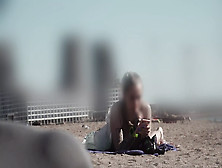 Bulge Prick Flash On Beach - Public Flashing