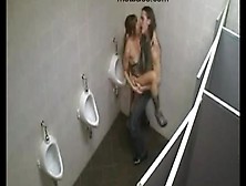 Fucking Her Tight Pussy In Public Toilet