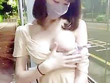 A Deserted Open-Air Bus Stop? A Pervert Girl With A Beautiful Body Who Is Exposed And Masturbating In. 535