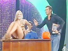 A Stupid Yet Sexy Blonde Whore Poorly Dances On A Live Television Show