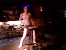 Guy Strips Naked In Bar