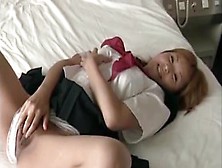 School Girl Yui Natsume Pleasing Her Hairy Pussy