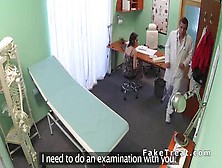 Amateur Chick Is Tricked Into Banging A Doctor In His Fake Office