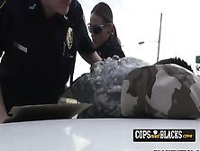 This Black Soldier Has The Cock Too Thick For These Busty Cops Pussy