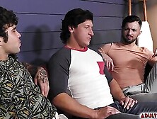 Bisexual Guy Having His 1St Time Gay Sex Experience With Two Friends