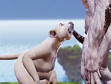 Furry Monster Avler Saftig Fitte | Large Meat Monster | 3D Porn