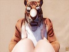 Naughty Life / Big Tiger Furry Knotting Female Self Perspective