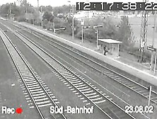 Super Sex Voyeur Security Video From A Train Station