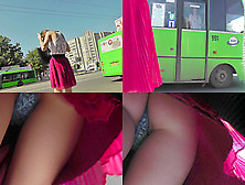 Hot Thong Shot Of Redhead's Ass In Upskirt Video