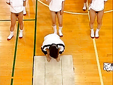 Japanese Schoolgirls Hairy Pussies Hot Asses Stretch During Gym Class