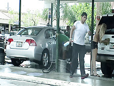 Blond Bikini Teeny Babe Picked Up At Petrol Station