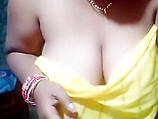 Desi Yellow Saree Open Blouse Hot Aunty Romance Dirty Talking For Fucking Pussy Fingering Big Boobs Pressing Telugu Fuckers