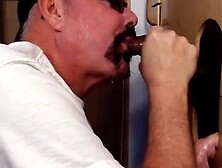 Gloryhole Hookups - Real Gaydaddy Sucks Black Gloryhole Dick In Private Video