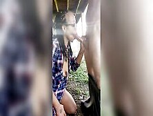 Outdoors Blowing My Masters Dick Catches His Cum With Humans Around