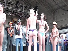 Amateur Girls Strip Naked At A Biker Show