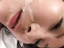 Sexy Japanese Wife With Lovely Boobs Takes A Hot Cumload On