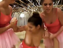 Ballerina Teens 18+ Enjoy Licking Pussies In Group Lesbian Sex