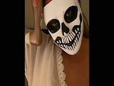 Masturbating Before Halloween Party..  *real Amateurs Porn Four October 2021*