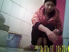 Asian Girl With Hairy Pussy Spied In Toilet Pissing