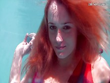 Sexy Redhead Baby Nikita Vodorezova Gets Naked Underwater