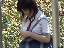 Confused Japanese Schoolgirl In The Middle Of Fierce Sharking Encounter