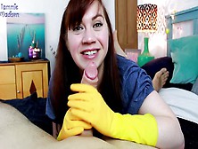Big Dick – Blowjob With Household Rubber Gloves