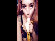 Sxmvz Plays With A Large Banana And Ends With A Cumshot