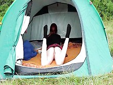 Sweet Nudist Red Head Inside The Tent