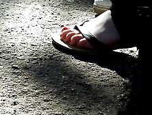 Accidental Foot Crush (Blonde Girl). Mp4