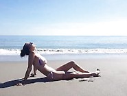 Sexy Amateur Milf Lydia Luxy Modeling Tiny Bikini On Florida Bea