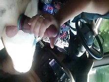 Guy Receives A Handjob From His Girlfriend While She's Driving