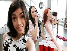 Three Vixens Sharing A Dick In Group Sex Action