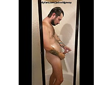 Tattooed Twink Takes A Hot Steamy Shower Jerks Off And Cums