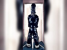 Rubber Doll Inside Bdsm Gagged And Blindfolded