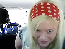 Norweigan Girl Masturbates In Her Car