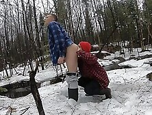 Two Bros Sucking,  Flip-Fucking,  And Breeding In The Snow