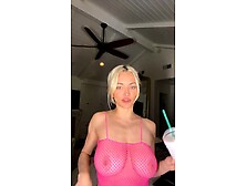 Lindsey Pelas Pink Fishnet Livestream Video Leaked