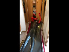 With Demask Torpedotit Catsuit In Vacbed With Gloves