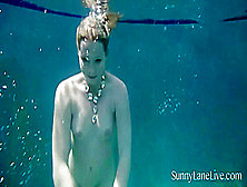 Sunny Lane - Meat Milking Mermaid! Sensual Sucking Cock Inside The Pool! 5 Min