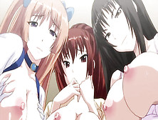Hentai Anime With Three Busty Asians Getting Cum On Tits
