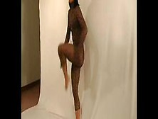 Flexible Girl In Nylon Catsuit (Clip)