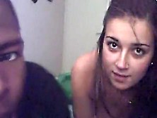 Interracial Sex With Sexy Brunette Sucking Big Black Cock And Gets Pounded