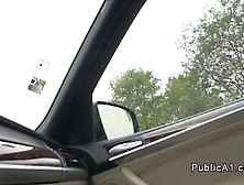 Amateur Hitchhiker Fucked From Behind In Car