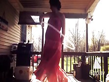 Pregnant Young Mom Emily In See Through Dress On Hidden Cam
