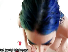 Cumshot Blue Hair Jewelz Blu Enjoys Herself In The Bathtub