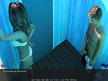 3D Game - A Wife And Stepmother - Hot Scene #4 - Mowing The Lawn Awam